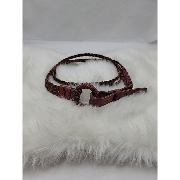 Unbranded Accessories - Vintage Braided Genuine Leather Belt Size Large 39-43"